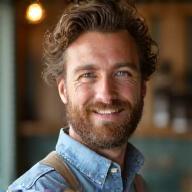 Portrait of Liam, Head Barista at Southern Shores Café